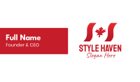 Wavy Canada Flag  Business Card Image Preview