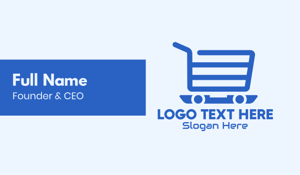 Online Shopping Cart Business Card Design Image Preview