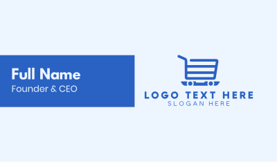 Online Shopping Cart Business Card Image Preview