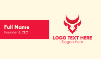 Fire Bull Horns Business Card Image Preview