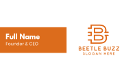 Orange B Outline Business Card Image Preview