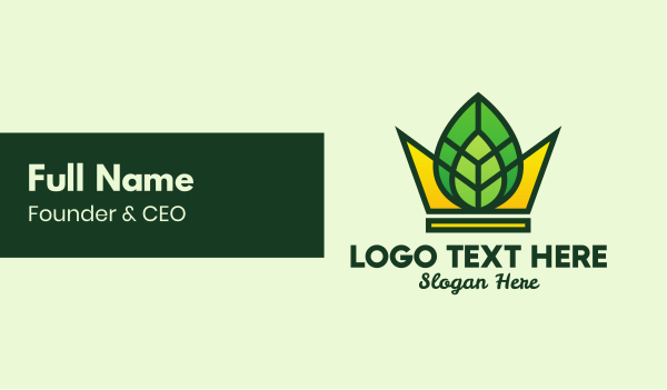 Eco Friendly Crown Business Card Design Image Preview