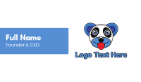 Blue Panda Bear Business Card Image Preview