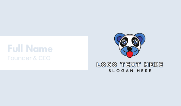 Blue Panda Bear Business Card Design Image Preview