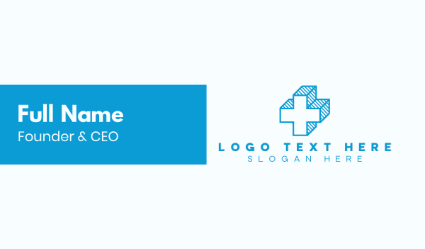 Blue Cross Business Card Design Image Preview