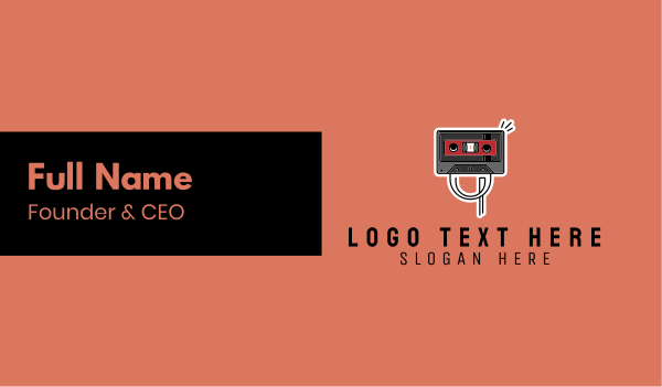 Vintage Cassette Tape Business Card Design Image Preview