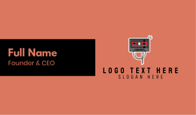 Vintage Cassette Tape Business Card Image Preview