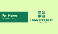 Vegan Leaf Clover Business Card Design