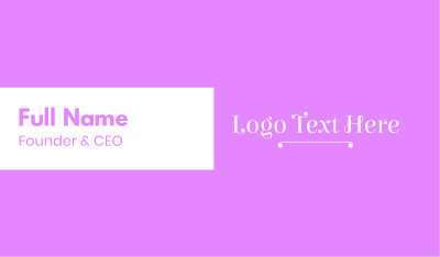 Cute Curly Wordmark Business Card Image Preview