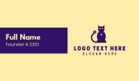Modern Tech Cat Business Card Preview