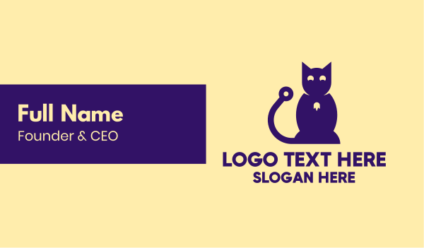 Modern Tech Cat Business Card Design Image Preview