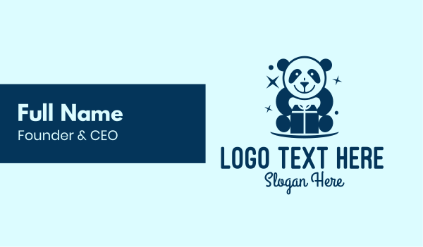 Toy Store Gift Panda Business Card Design