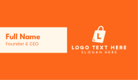 Shopping Bag Letter Business Card Image Preview