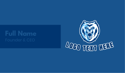 Grizzly Bear Mascot  Business Card Image Preview