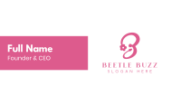 Pink Flower B Stroke Business Card Image Preview