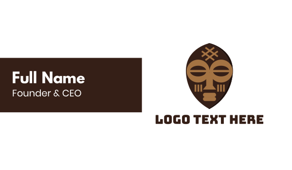 Tribal Art Mask Business Card Design Image Preview