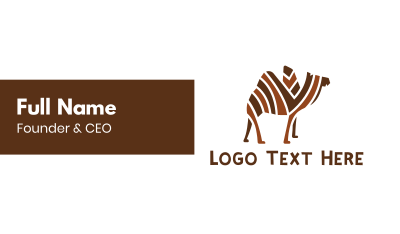 Mosaic Stripe Camel Business Card Image Preview