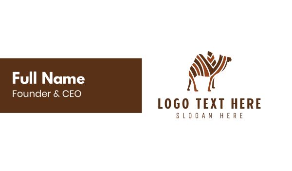 Mosaic Stripe Camel Business Card Design Image Preview