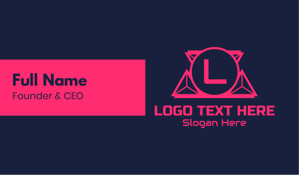 Esports Neon Letter Business Card Design Image Preview