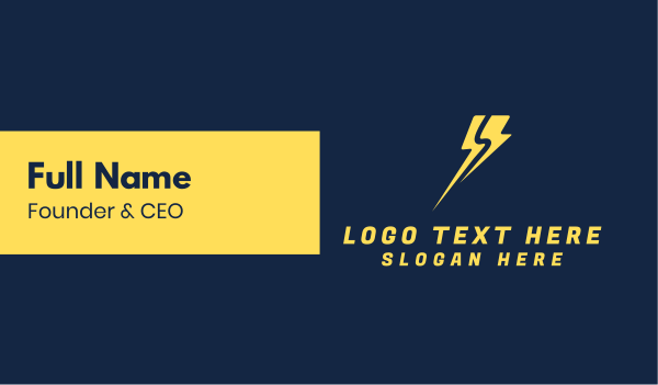 Lightning Power Tech  Business Card Design Image Preview