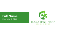 Green Leaves Person Business Card Preview