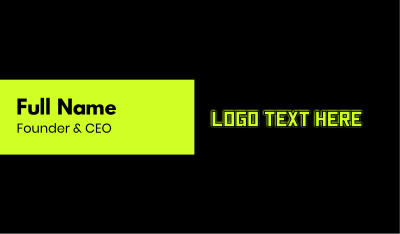 Tech Glow Text Business Card Image Preview