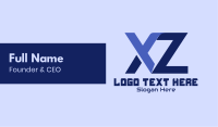 Digital X & Z Monogram Business Card Design Image Preview