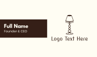 Retro Lamp Lighting Business Card Image Preview