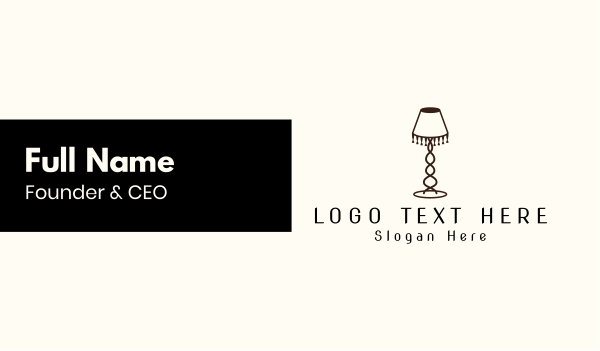 Retro Lamp Lighting Business Card Design Image Preview