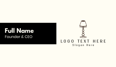 Retro Lamp Lighting Business Card Image Preview