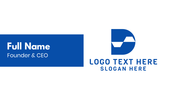 Blue Data Tech Letter D Business Card Design Image Preview