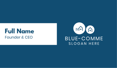 Blue Neighborhood Business Card Image Preview