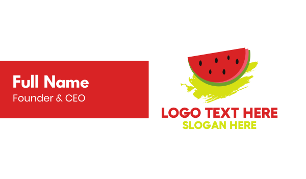 Artistic Watermelon Business Card Design Image Preview