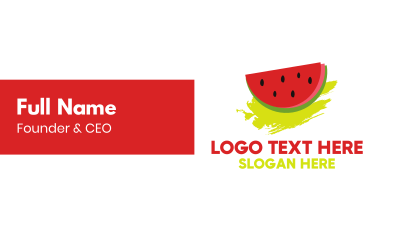 Artistic Watermelon Business Card Image Preview