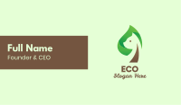 Cat Eco Leaf Business Card Image Preview