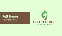 Cat Eco Leaf Business Card Preview