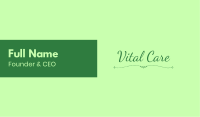 Green Natural Wordmark Business Card Image Preview