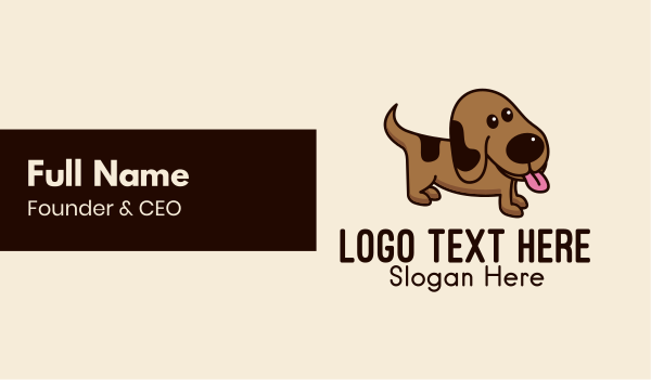 Brown Puppy Dog  Business Card Design Image Preview