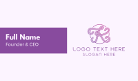 Fancy Purple Gradient Letter K Business Card Image Preview