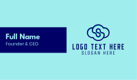 Blue Tech Cloud  Business Card Design