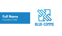 Geometric Blue Arrow Business Card Image Preview