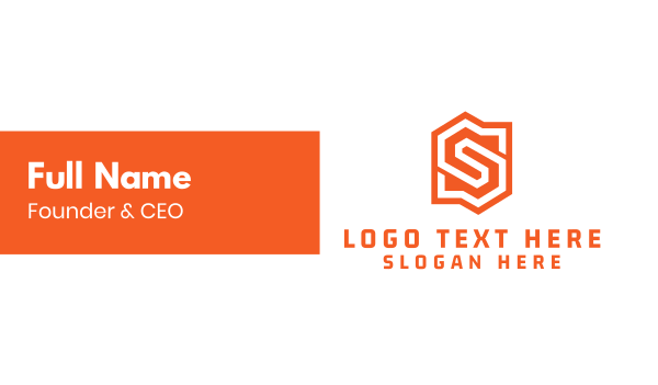 Edgy Orange Letter S Business Card Design Image Preview