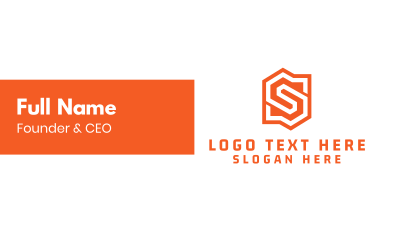 Edgy Orange Letter S Business Card Image Preview