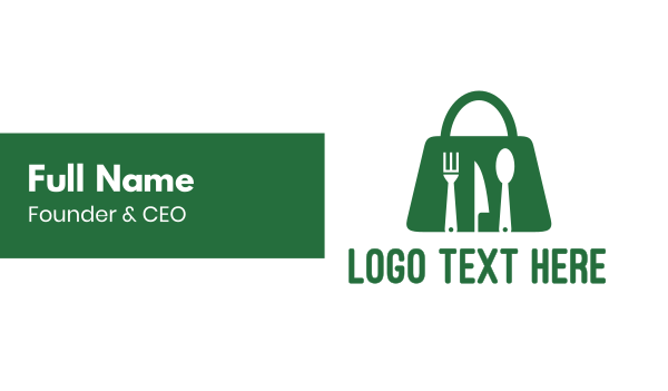 Green Bag Restaurant  Business Card Design Image Preview