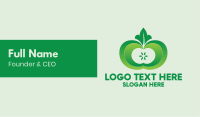 Shiny Green Fruit Business Card Design