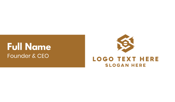 Gold Mechanical Hexagon Business Card Design Image Preview