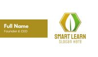 Leaf Hexagon Business Card Image Preview