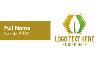 Leaf Hexagon Business Card Image Preview