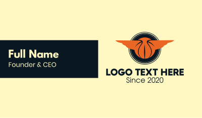 Basketball Wings Emblem  Business Card Image Preview