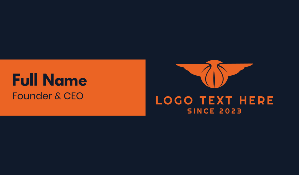 Basketball Wings Emblem  Business Card Design Image Preview